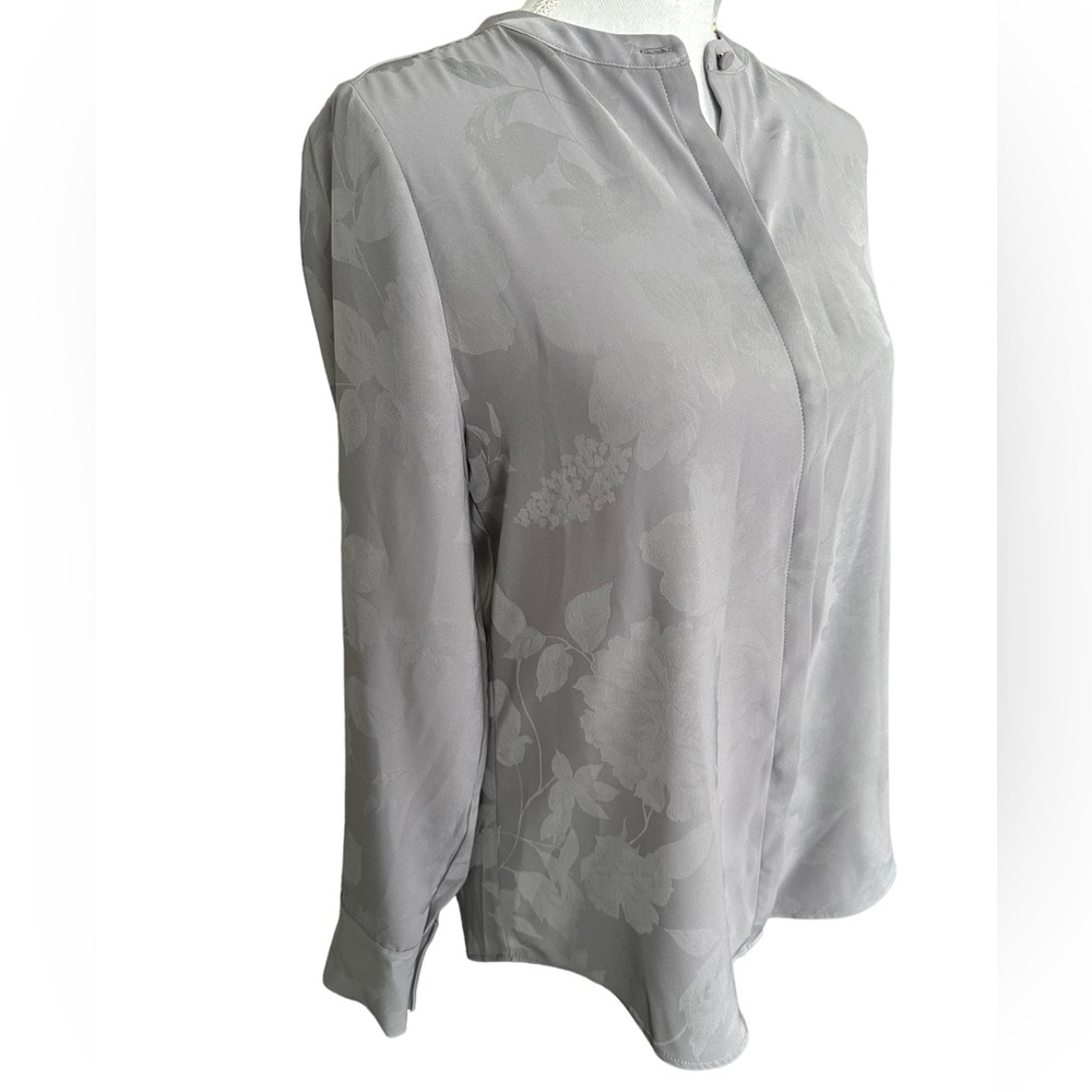 Chico's Gray Button Down Blouse - Size Small - image 1